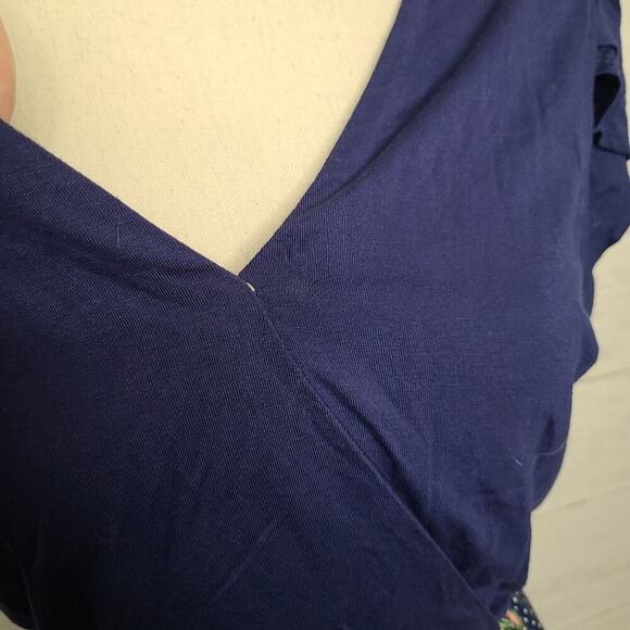 Modcloth Dining Outdoors Blue Polka Dot Mini Dress‎ Size Medium - Picture 8 of 11